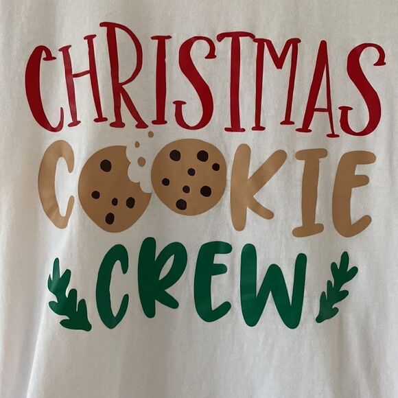 Christmas‎ Cookie Crew Crewneck T Shirt Size Extra Small - Picture 2 of 8